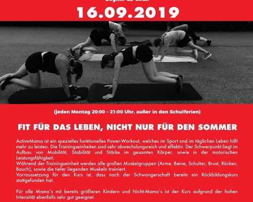 Ab September 19 wieder Active Mama