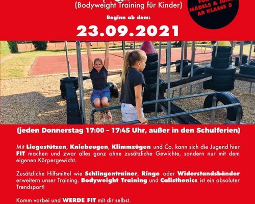 Calisthenics KIDS - Start 23.09.2021 