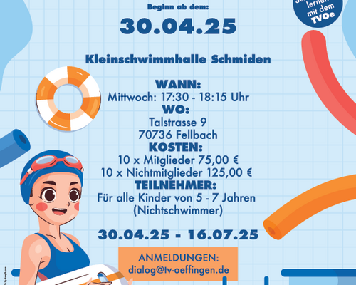 Neuer Schwimmkurs ab 30. April 2025