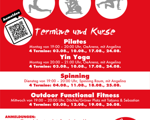 Fitness Kurse 2026 - Summer Holiday Edition