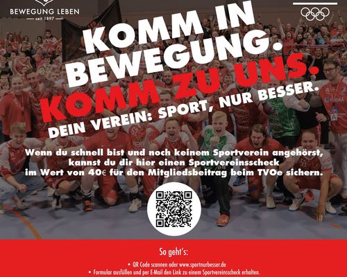 KOMM IN BEWEGUNG. KOMM ZU UNS. Dein Verein: Sport nur besser