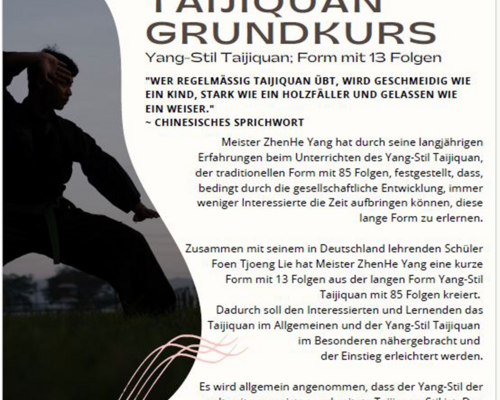 Taijiquan mit Ralf Kreitmayr
