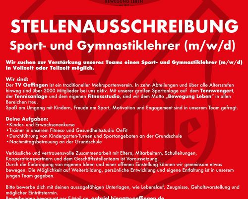 Wir suchen ...