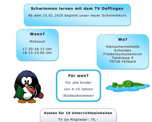 Neue Schwimmkurse