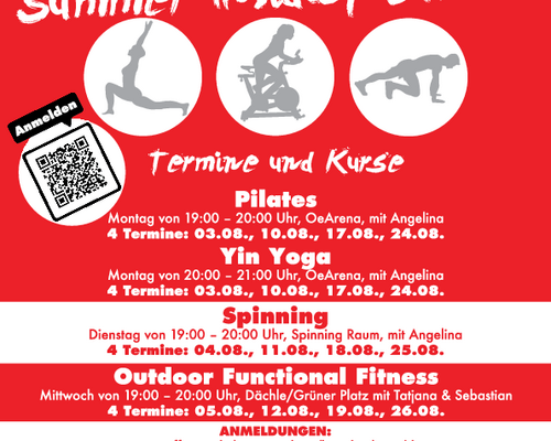 Fitness Kurse 2026 - Summer Holiday Edition