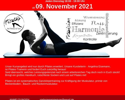 Pilates ab 09.11.2021 bei Fitness & Tanz