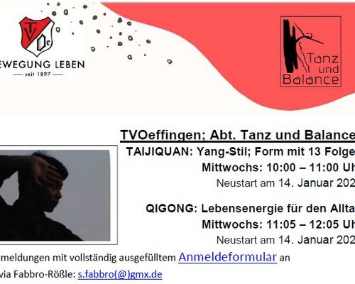 Abt. Tanz&Balance: Neuer Kursbeginn ab Januar 2026