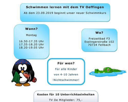 Neue Schwimmkurse