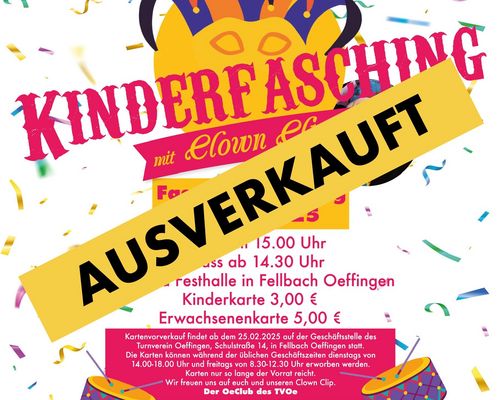 Kinderfasching 2025 mit Clown Clip / AUSVERKAUFT