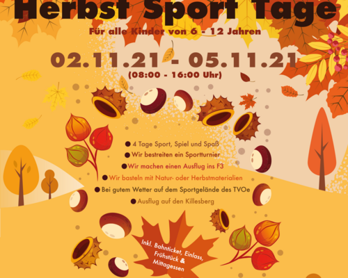 Herbst Sport Wochen in den Ferien